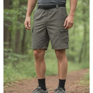 The North Face Cargo Tech Shorts Size  XL Nylon Pockets Belted Outdoors Hiking